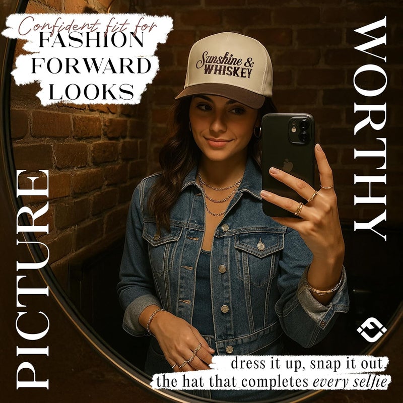 Funky Junque Vintage Canvas Snapback Hat - Adjustable 2 Tone Cap for Men Women - Put It On My, Cowboy, Girl Dad, Funny - Image 4